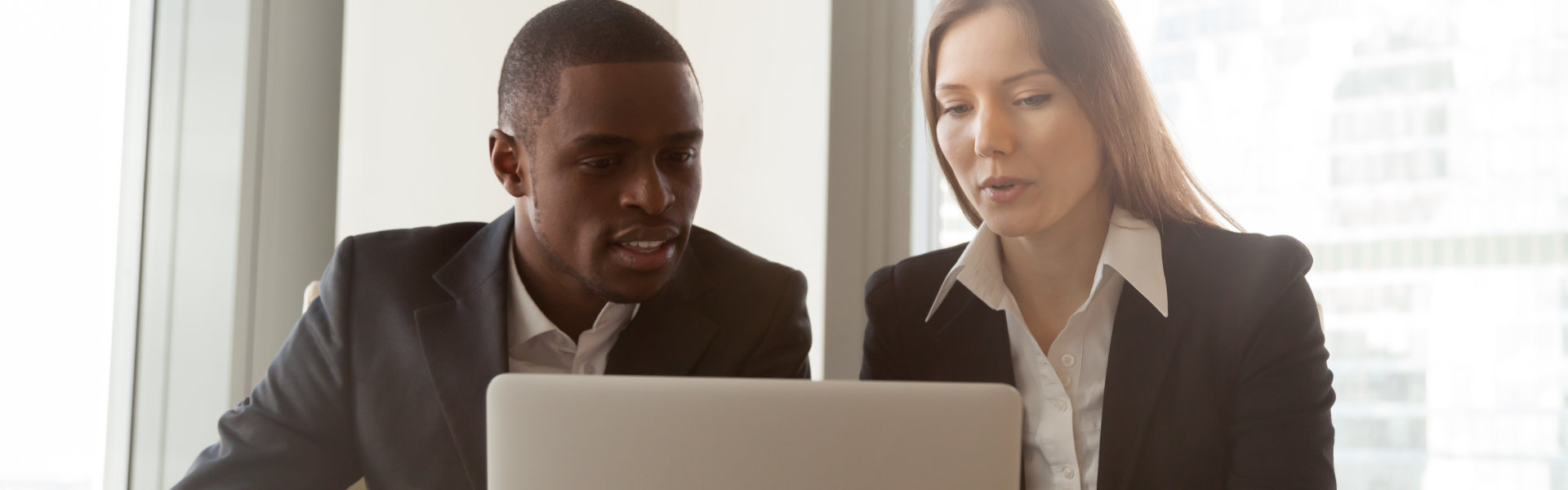 Man and woman talking to each other